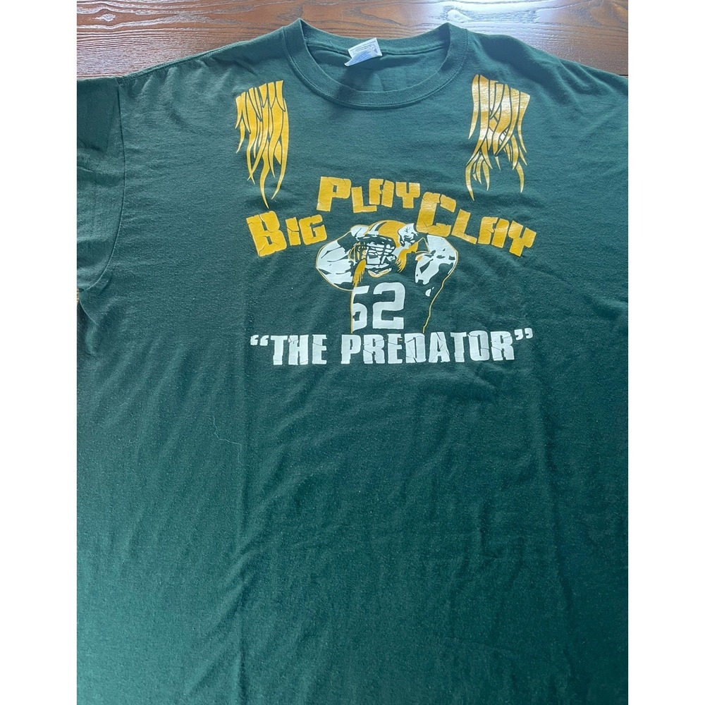 Green Bay Packers "Big Play Clay" The Predator Shirt Men's XL Clay Matthews 52